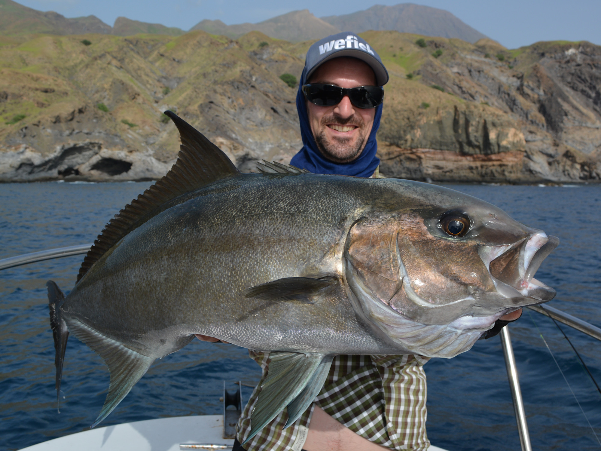 Topwater Almaco Jack (Seriola rivoliana) auf Popper, Kapverden